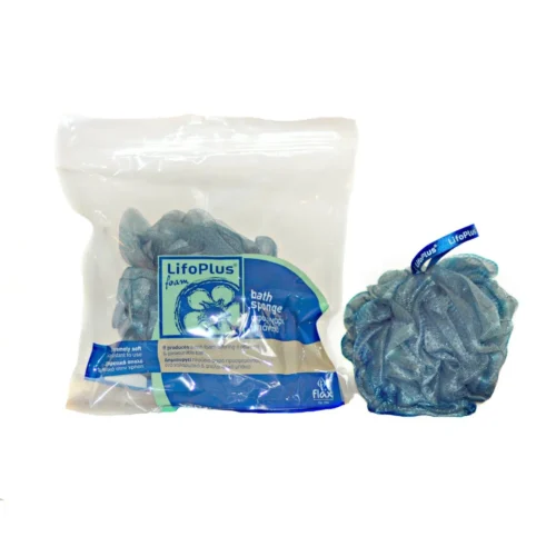 401163-lifoplus-mesh-sponge-blue lifoplus bath sponge two colored blue