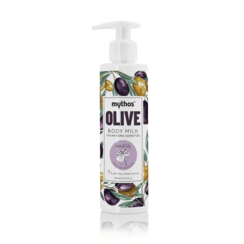 mythos olive body milk iris and lily